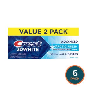 Crest 3D White Advanced Arctic Fresh Toothpaste 3.3 oz - 2 Ct - 6 Pack