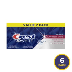 Crest 3D White Advanced Whitening Toothpaste 3.3 oz - 2 Ct - 6 Pack
