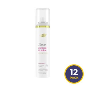 Dove Strength & Shine Extra Strong Hold Hairspray Aerosol - 7 oz - 12 Pack
