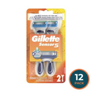Gillette Sensor #5867 Men’s Razor - 2 Ct - 12 Pack