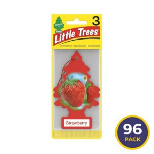 LITTLE TREES Strawberry Hanging Car Air Freshener 3 Ct - 96 Pack