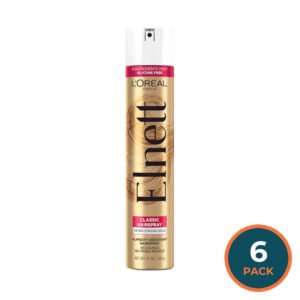 L'Oréal Paris Elnett Satin Extra Strong Hold Hairspray for Color-Treated Hair - 11 oz - 6 Pack