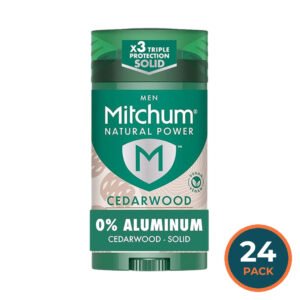 Mitchum Natural Power Men Cedarwood Deodorant - 2.7 oz - 24 Pack