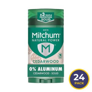 Mitchum Natural Power Men Cedarwood Deodorant - 2.7 oz - 24 Pack