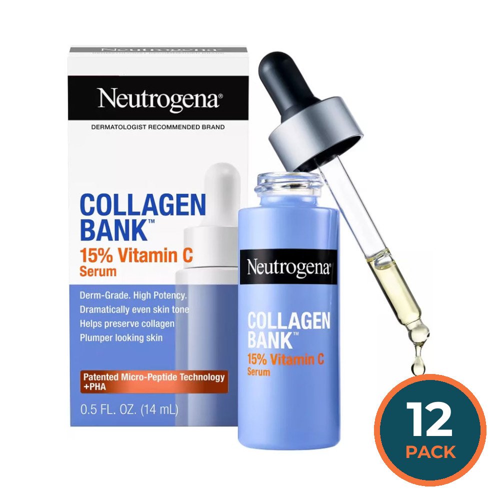 Neutrogena Collagen Bank 15% Vitamin C Serum - 0.5 oz - 12 Pack