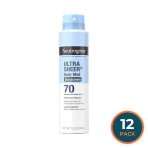 Neutrogena Ultra Sheer Body Mist Sunscreen Spray SPF - 70 5 oz - 12 Pack