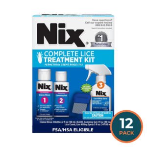 Nix Complete Lice Treatment Kit with 2 oz Creme Rinse - 12 Pack