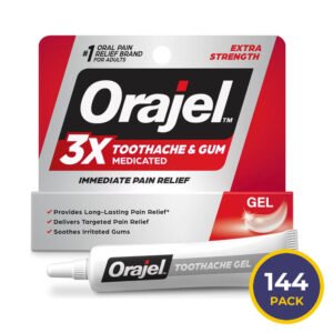 Orajel Maximum Strength Oral Pain Relief Gel - 0.25 oz - 144 Pack