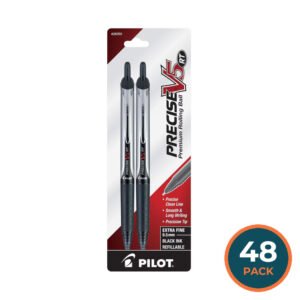 Pilot Precise V5 RT Black Rollerball Pens Extra Fine Point - 2 Ct - 48 Pack