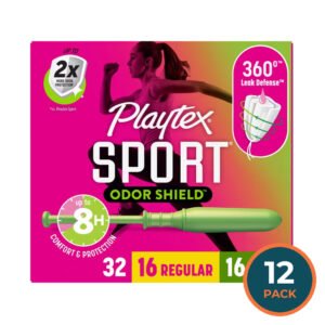 Playtex Sport Odor Shield Unscented Multi Pack Tampons - 32 Ct - 12 Pack