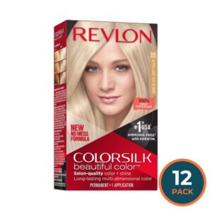 Revlon ColorSilk Permanent Hair Color #05 Ultra Light Ash Blonde - 12 Pack