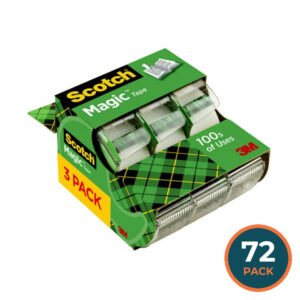 Scotch Magic Tape 0.75 in x 300 in - 3 Ct - 72 Pack