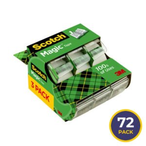 Scotch Magic Tape 0.75 in x 300 in - 3 Ct - 72 Pack
