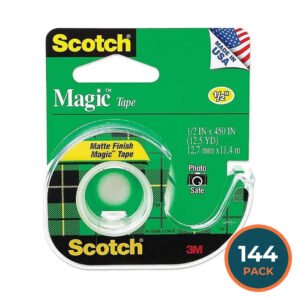 Scotch Magic Tape #104 0.5 in x 450 in - 144 Pack