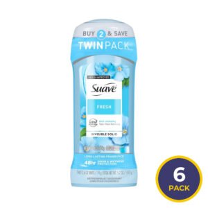 Suave Fresh Invisible Solid Antiperspirant Deodorant 2.6 oz - 2 Ct - 6 Pack