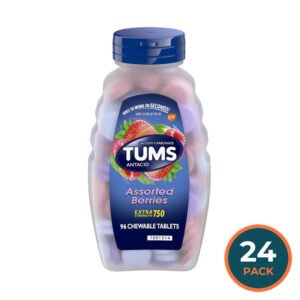 TUMS Extra Strength Assorted Berries Antacid Tablets - 96 Ct - 24 Pack