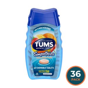 TUMS Smoothies Assorted Fruit Antacid Tablets - 60 Ct - 36 Pack