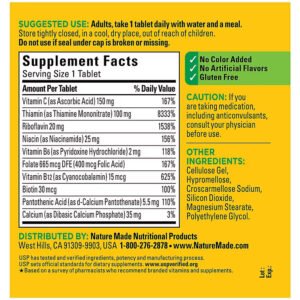 Nature Made Super B Complex with Vitamin C and Folic Acid Tablets, 460 Count