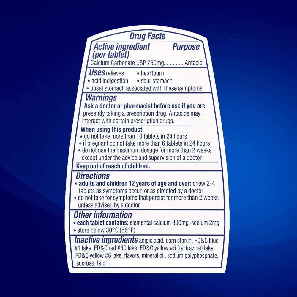 TUMS Extra Strength Assorted Fruit Chewable Antacid Tablets - 8 Ct - 360 Pack