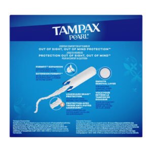 Tampax Pearl Tampons Super Absorbency with LeakGuard Braid Unscented 36 Ct - 12 Pack