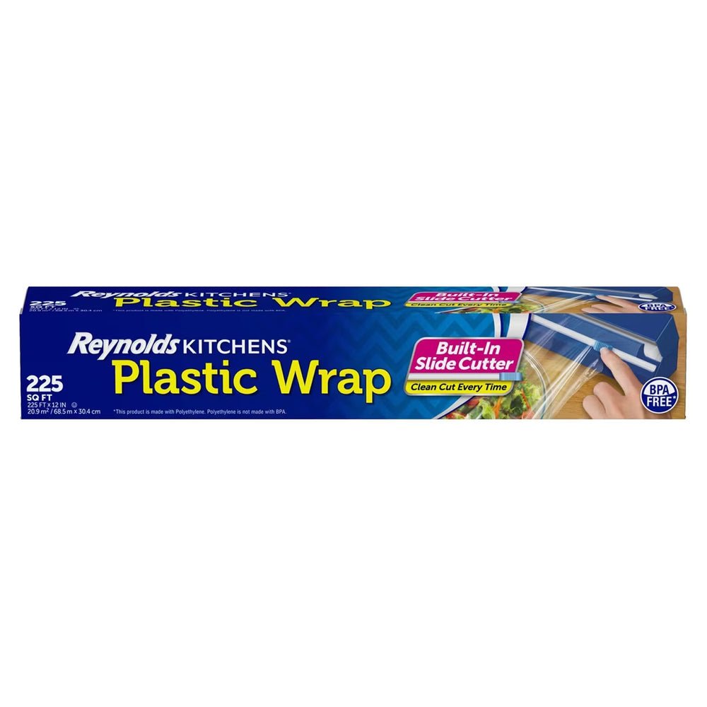 Reynolds Kitchens Quick Cut Plastic Wrap Roll with Slide Cutter 225 sq ft - 12 in - 12 Pack