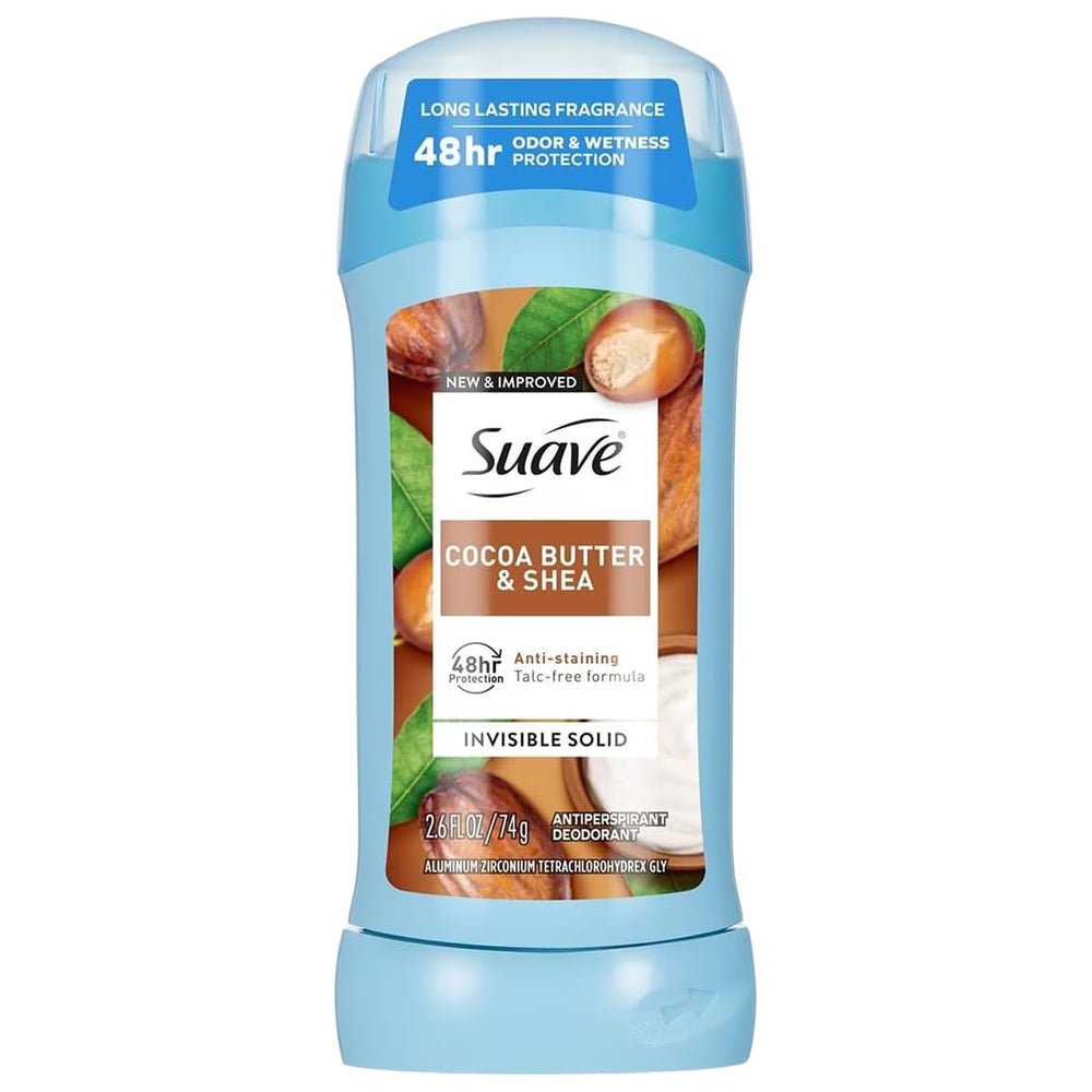 Suave Cocoa Shea Butter Invisible Solid Antiperspirant Deodorant - 2.6 oz - 12 Pack