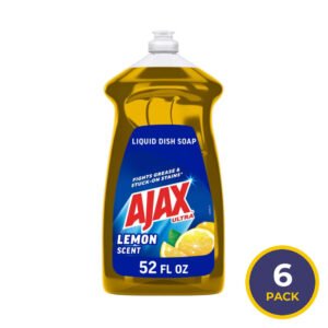 Ajax Ultra Super Degreaser Lemon Dish Liquid - 52 oz - 6 Pack