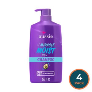 Aussie Miracle Moist Shampoo with Avocado Oil - 26.2 oz - 4 Pack