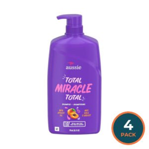 Aussie Total Miracle 7N1 Shampoo with Apricot and Australian Macadamia Oil - 26.2 oz - 4 Pack