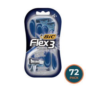 BIC Flex 3 Titanium Men’s Razors - 4 Ct - 72 Pack