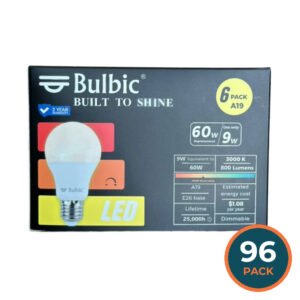 Bulbic Built to Shine A19 LED Dimmable Bulbs 9 W 3000 K 800 Lumens - 6 Ct - 16 Pack