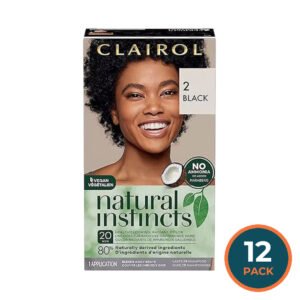 Clairol Natural Instincts Hair Color, #2 Black - 12 Pack