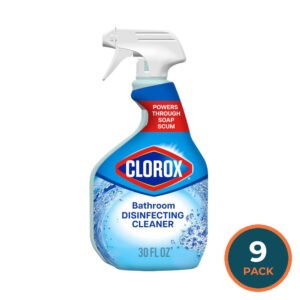 Clorox Disinfecting Bathroom Cleaner Spray Bleach-Free - 30 oz - 9 Pack