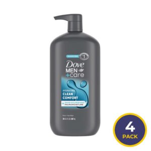 Dove Men+Care Clean Comfort Body and Face Wash Travel Size - 3 oz - 4 Pack
