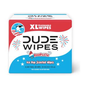 DUDE Wipes XL Flushable Wipes POOPsicle, 8 Ct - 384 Wipes