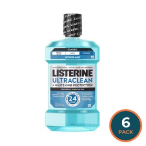 Listerine Ultraclean and Whitening Protection Intense Mint Mouthwash - 1.5 L - 6 Pack