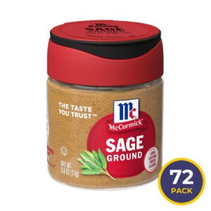 McCormick Ground Sage Seasoning Bottle 0.6 oz - 72 Pack