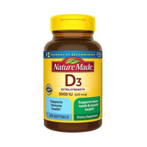 Nature Made Extra Strength Vitamin D3 5000 IU (125 mcg) Softgels, 240 Count