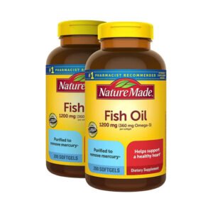 Nature Made Fish Oil 1200 mg Omega-3 Softgels, 2 Bottles, 400 Count