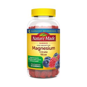 Nature Made High Absorption Magnesium Citrate 200 mg Gummies, 120 Count