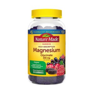 Nature Made High Absorption Magnesium Glycinate 100 mg Gummies, Mixed Berry, 90 Count