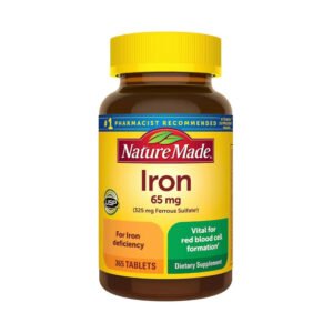 Nature Made Iron 65 mg (325 mg Ferrous Sulfate) Tablets, 365 Count
