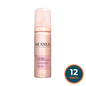 Nexxus Volume Mousse Volumizing Medium Hold Hair Styling Foam Travel Size - 2 oz - 12 Pack