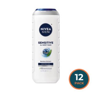 NIVEA MEN Sensitive Maximum Hydration 3-in-1 Body Wash - 16.9 oz - 12 Pack