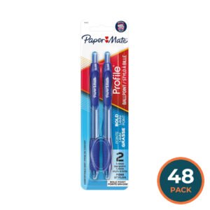 Paper Mate Profile Blue Ballpoint Pens - 2 Ct - 48 Pack