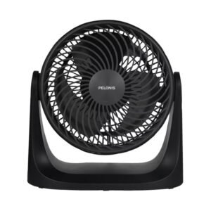 Pelonis 7-Inch Vortex Air Circulator Fan with 3 Speed Settings, Compact Portable Design - Black
