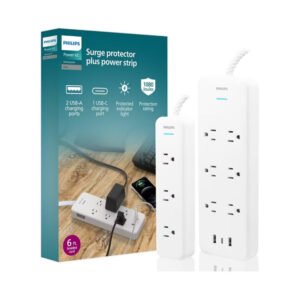 Philips Elite Power Kit 2 Pack Surge Protector Power Strip USB