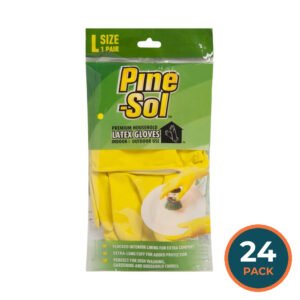 Pine-Sol Latex Cleaning Gloves Large - 1 Pair - 24 Pack