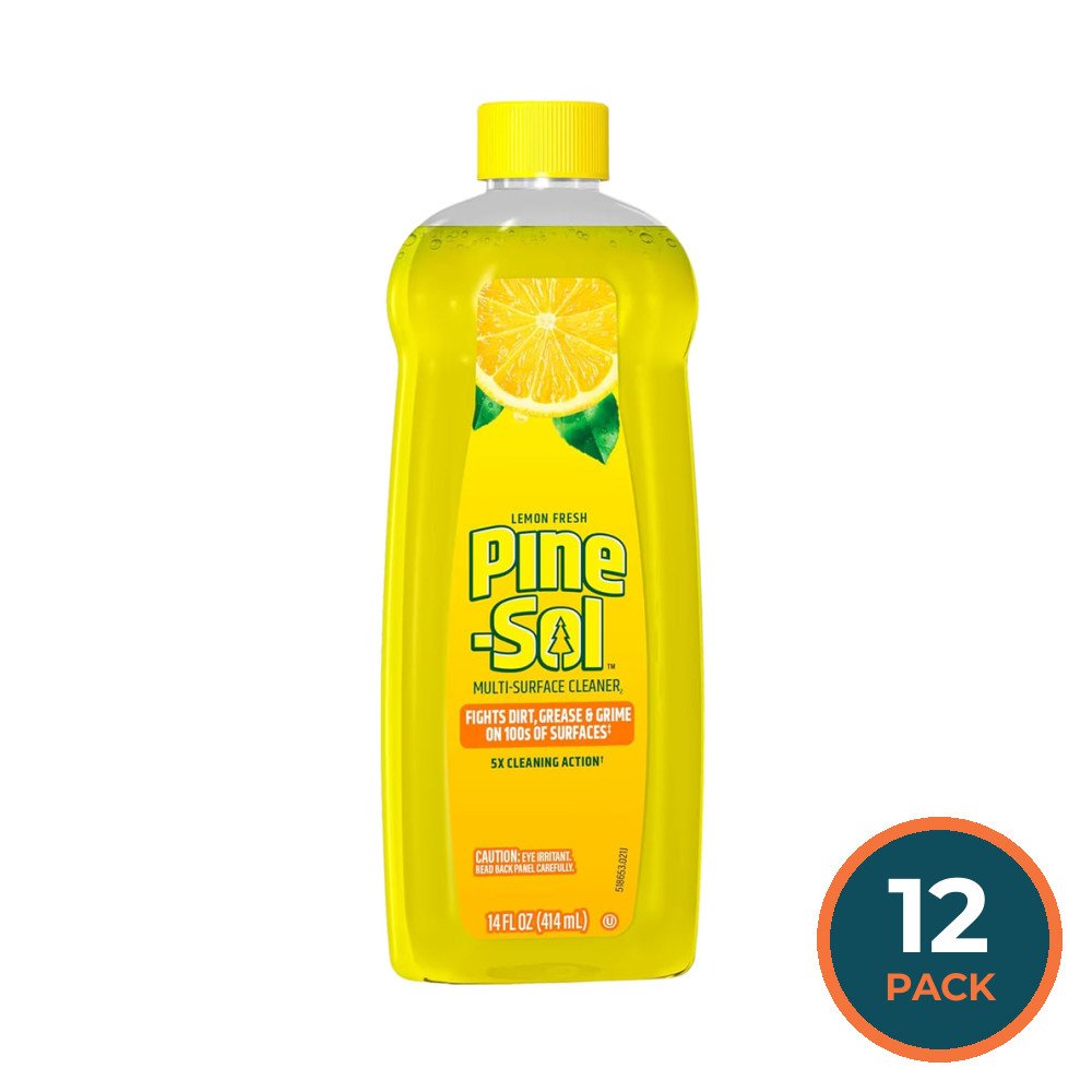 Pine-Sol Lemon Fresh Multi-Surface Cleaner with Citric Acid - 14 oz - 12 Pack