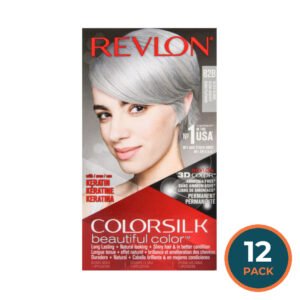 Revlon ColorSilk Permanent Hair Color #82B Silver Blonde - 4.4 oz - 12 Pack
